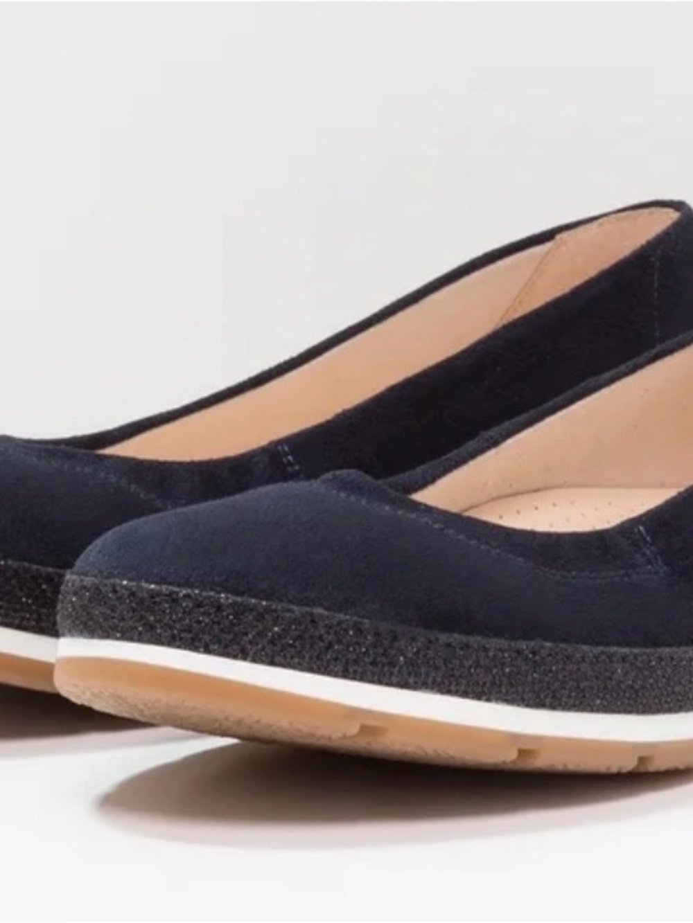 Gabor Women’s black Suede Slip-On Comfort Flats - Picture 2 of 10